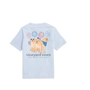 Girls' Fourth of July Puppies Short-Sleeve Pocket Tee XL